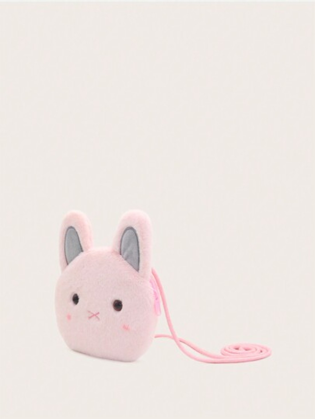 1pc Pink Bunny Mini Cute Crossbody Shoulder Bag For Girls Plush With Zipper Closure Suitable For Daily Use