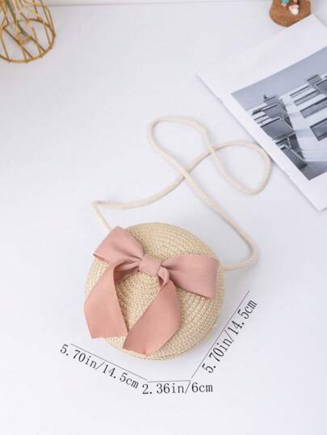 Children s Woven Straw Crossbody Bag For Beach