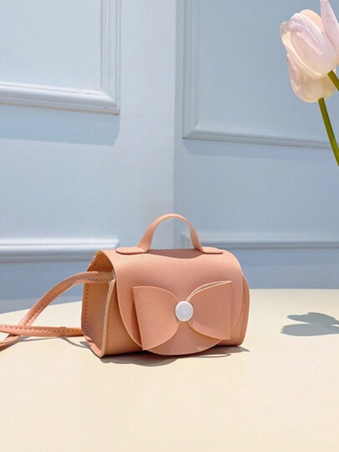 New Arrival Bowknot Children Mini Crossbody Bag PU Leather Handbag Shoulder Bag For Girls