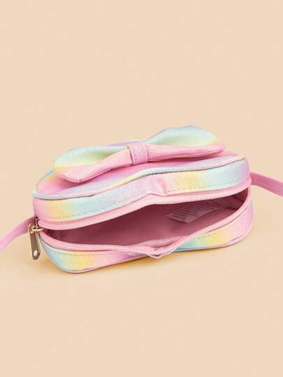 1pc Kids Girls Fashion Heart Bowknot Crossbody Bag Girls Mini Coin Purse