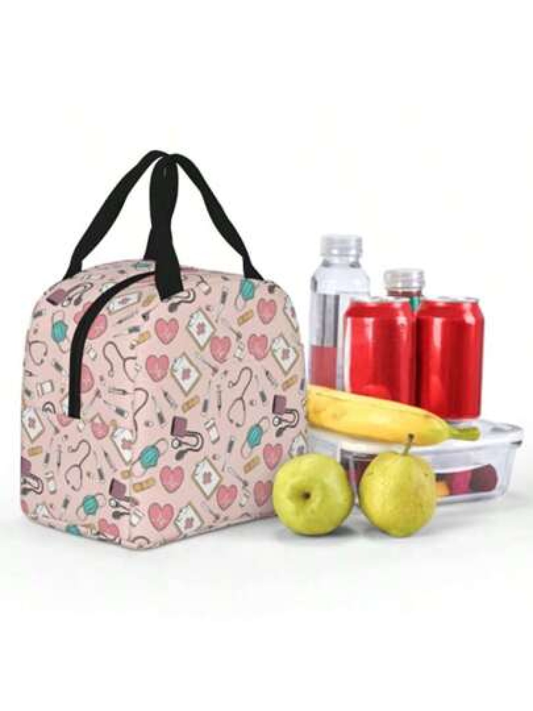1 Piece Medical Printed Lunch Bag For Work Travel Picnic Unisex Non Food Contact