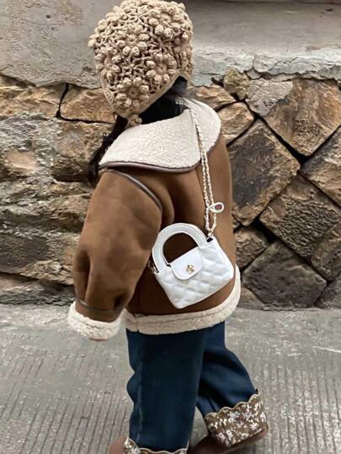 Cute Square Shaped Shoulder Bag For Baby Girls PU Leather Fashion Mini Crossbody Bag Versatile