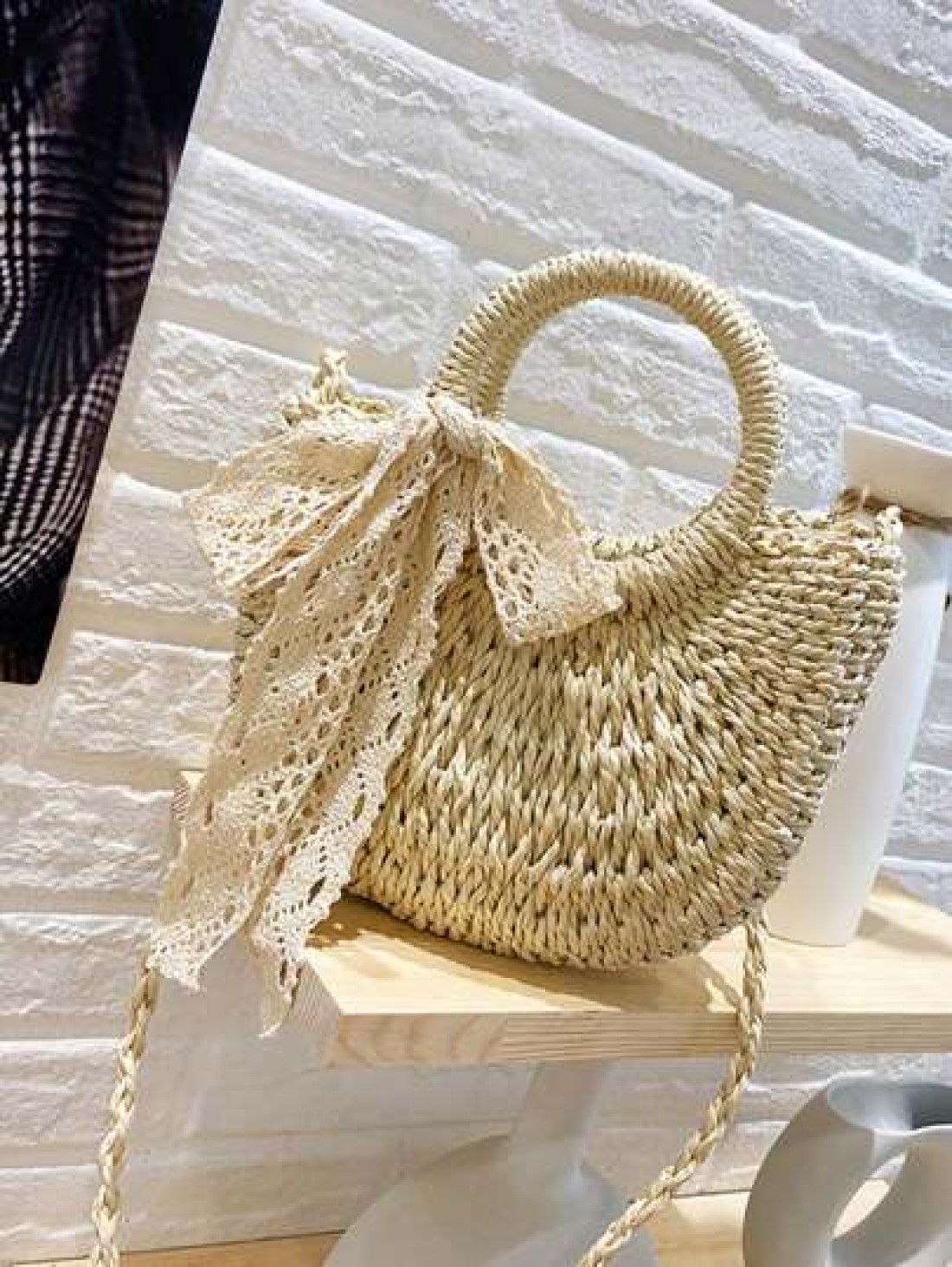 2025 New Fashion Diagonal Crossbody Bag Shoulder Handbag Beach Bag Chic Woven Design