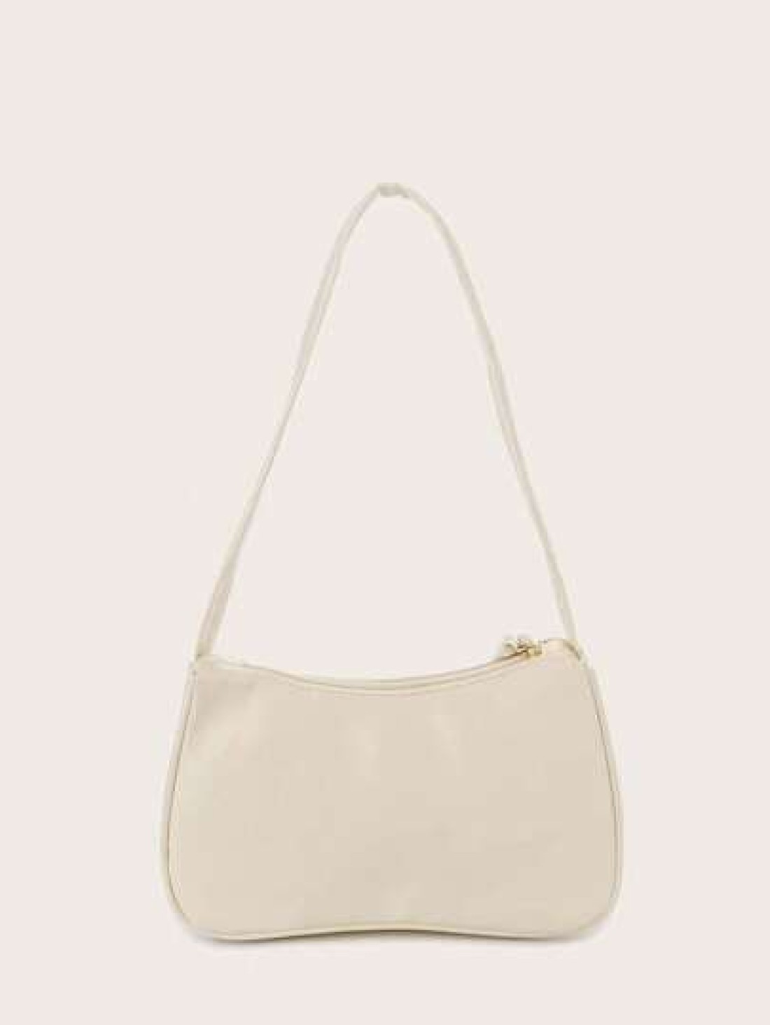 1pc Simple And Stylish Solid Color PU Shoulder Bag