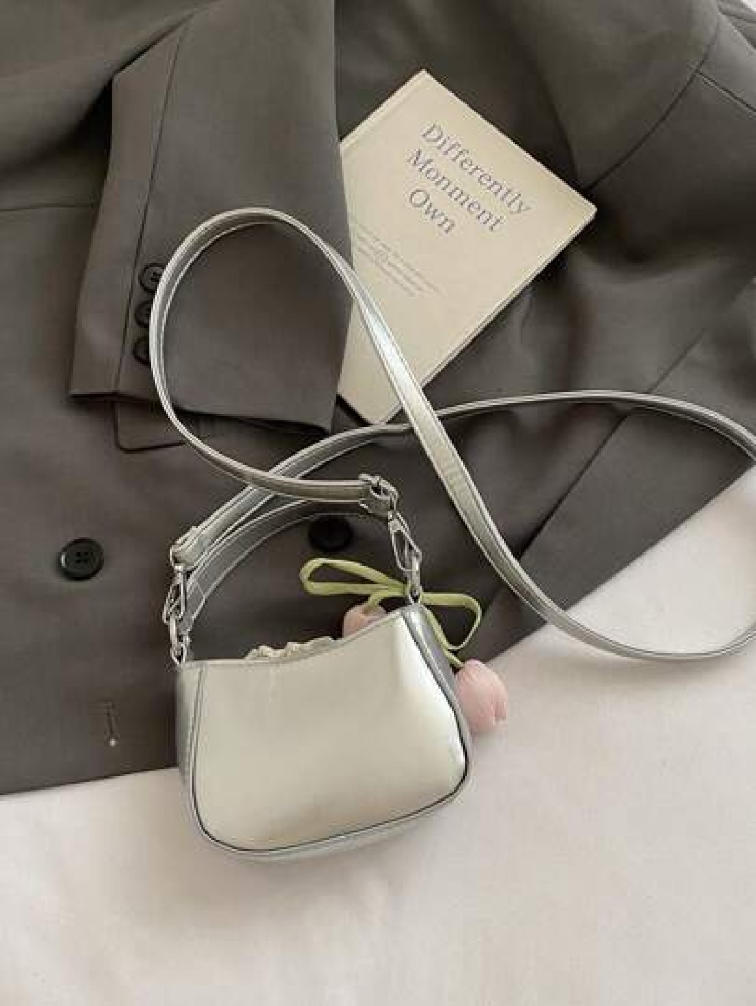 Cute Bow Handbag Lace PU Leather Shoulder Bag Mini Crossbody Coin Purse Elegant Lady Design Small Backpack