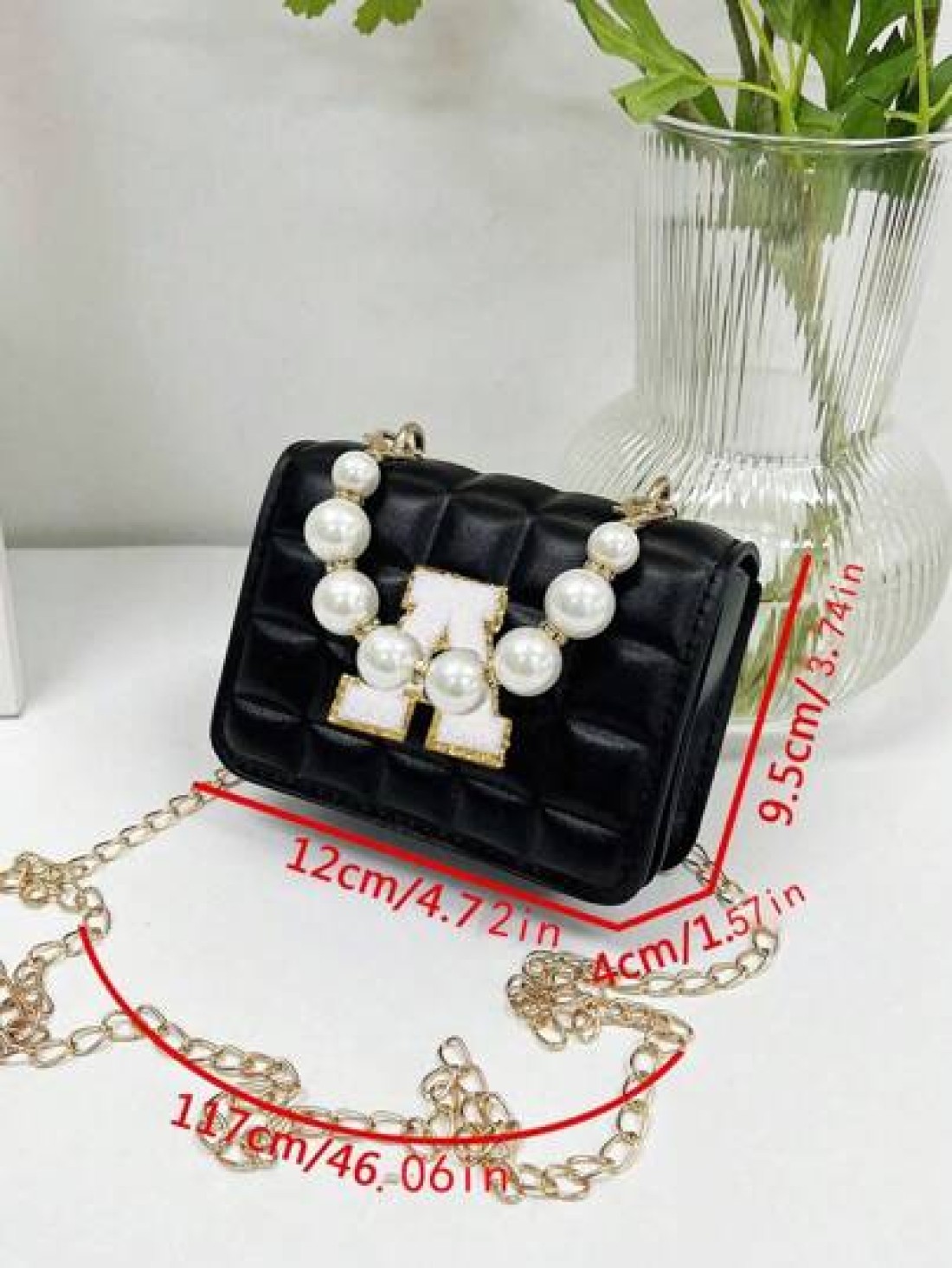 1pc Letter Handbag Pu Magnetic Closure Cute And Simple Niche Style A Variety Of Styles With Sufficient Capacity Metal Chain Shoulder Strap Fashionable And Versatile Suitable For Daily Outings And Shop