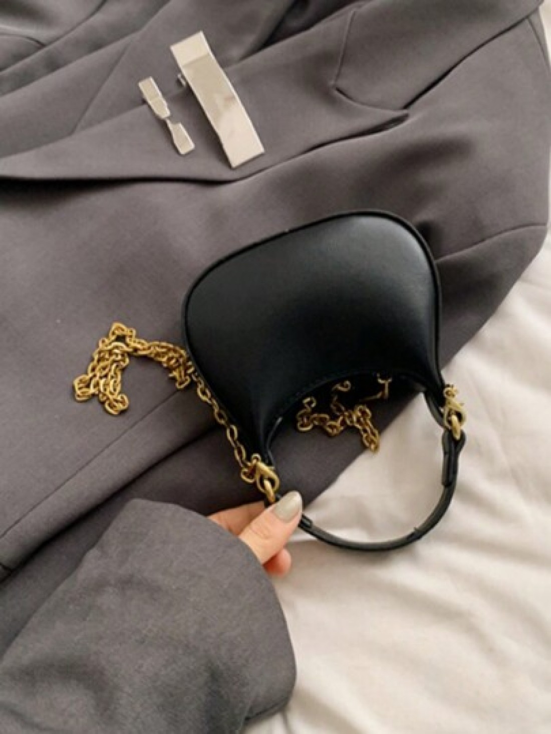 1pc Spring Summer New Fashion Minimalist Handbag Shoulder Bag Crossbody Bag Solid Color PU