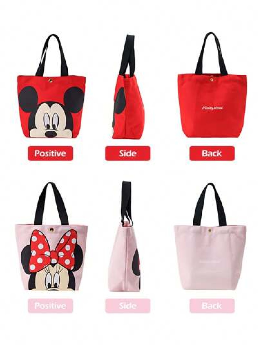 Disney Disney Cartoon Classic Children s Portable Lunch Box Bag Cute Minnie Mouse Design For Students Office Workers Picnic Lunch
