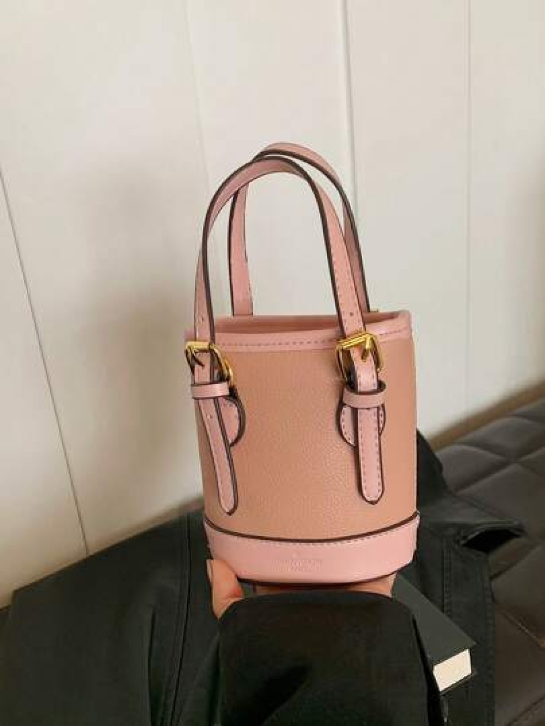 Mini Dual Strap Bucket Bag Crossbody Bag Handbag Mini Makeup Bucket Storage Bag Super Mini Bag Mainly Used For Hanging Decorations Relatively Small Capacity