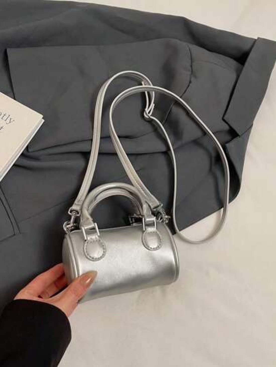 Girls Letter Print Mini Pillow Handbag Shoulder Messenger Bag