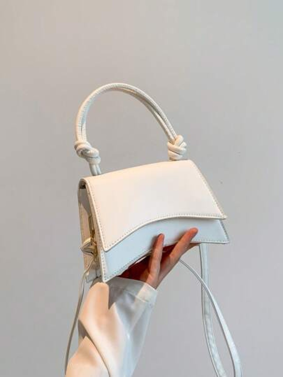 1pc New All Match Fashion Simple And Beautiful Solid Color Handbag Shoulder Crossbody Small Square Bag For Girls Cute Dopamine Mini Wallet Lipstick Bag For Girls Small Fragrance Style Princess Handbag