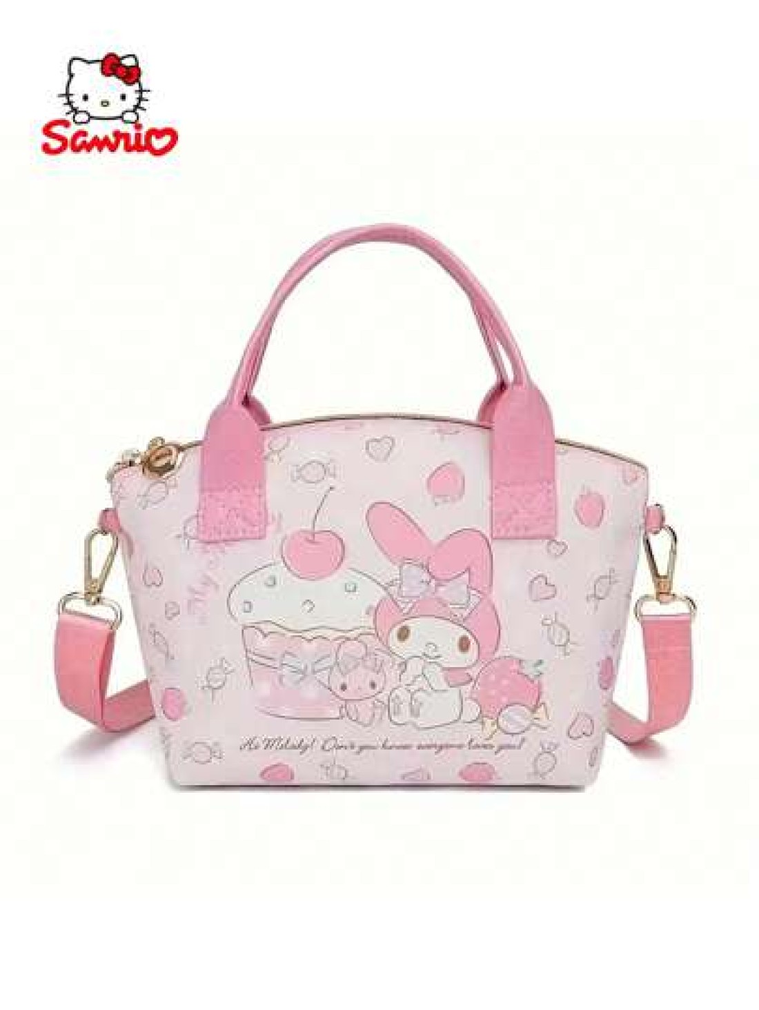 Sanrio 1pc Hello Kitty Sanrio Multipurpose Tote Cute Anime Shoulder Bag Cinnamoroll Tote Kids Tote Teen Tote For Christmas Gifts