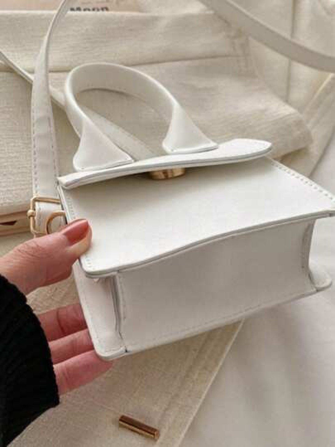 1 Pc New Model Girl s Retro Solid Color Handbag Made Of Pu Material Magnetic Opening And Closing Design Small And Light Simple And Casual A Must Have For Daily Outings