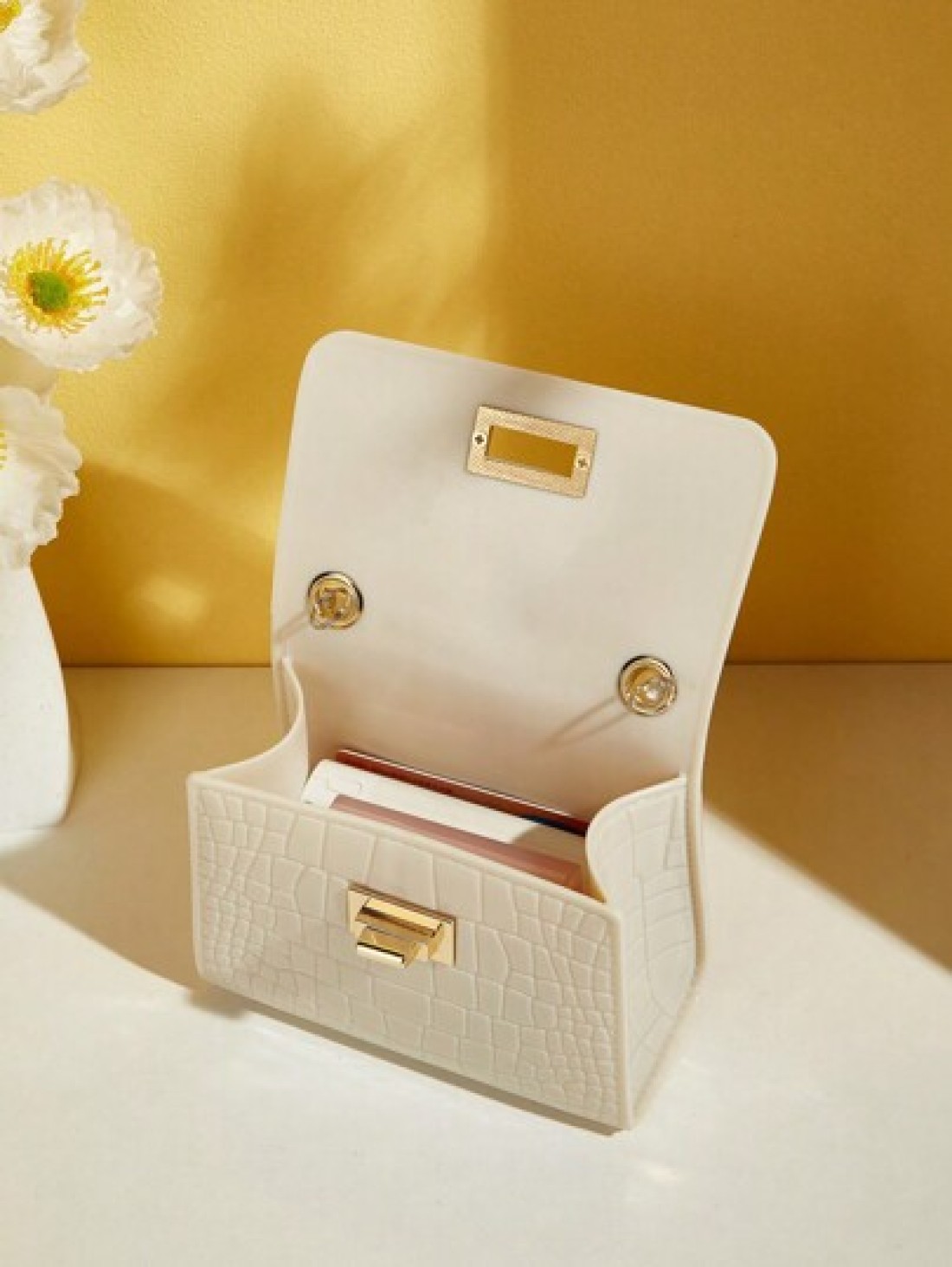 Gift Worthy Faux Pearl Decor Handheld Bag Mini Cute Crossbody Bag