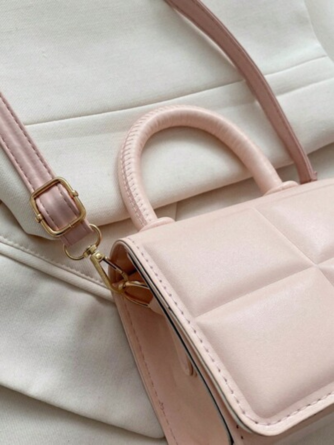 1 Piece Of Girl s 14 16y Solid Color Checkered Flip Top Mini Handbag Fashionable And Versatile Candy Color Small Square Bag Shoulder Messenger Bag Suitable For Daily Use Coin Lipstick Bag Gift Pendant