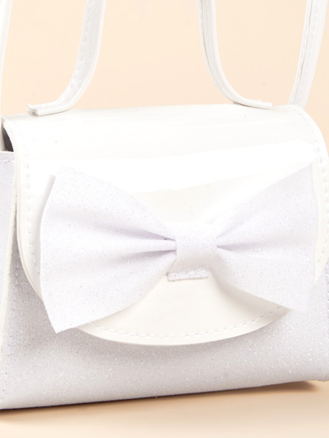 1pc Mini Rainbow Colored Grid Glitter Bowknot Shoulder Bag Coin Purse For Girls