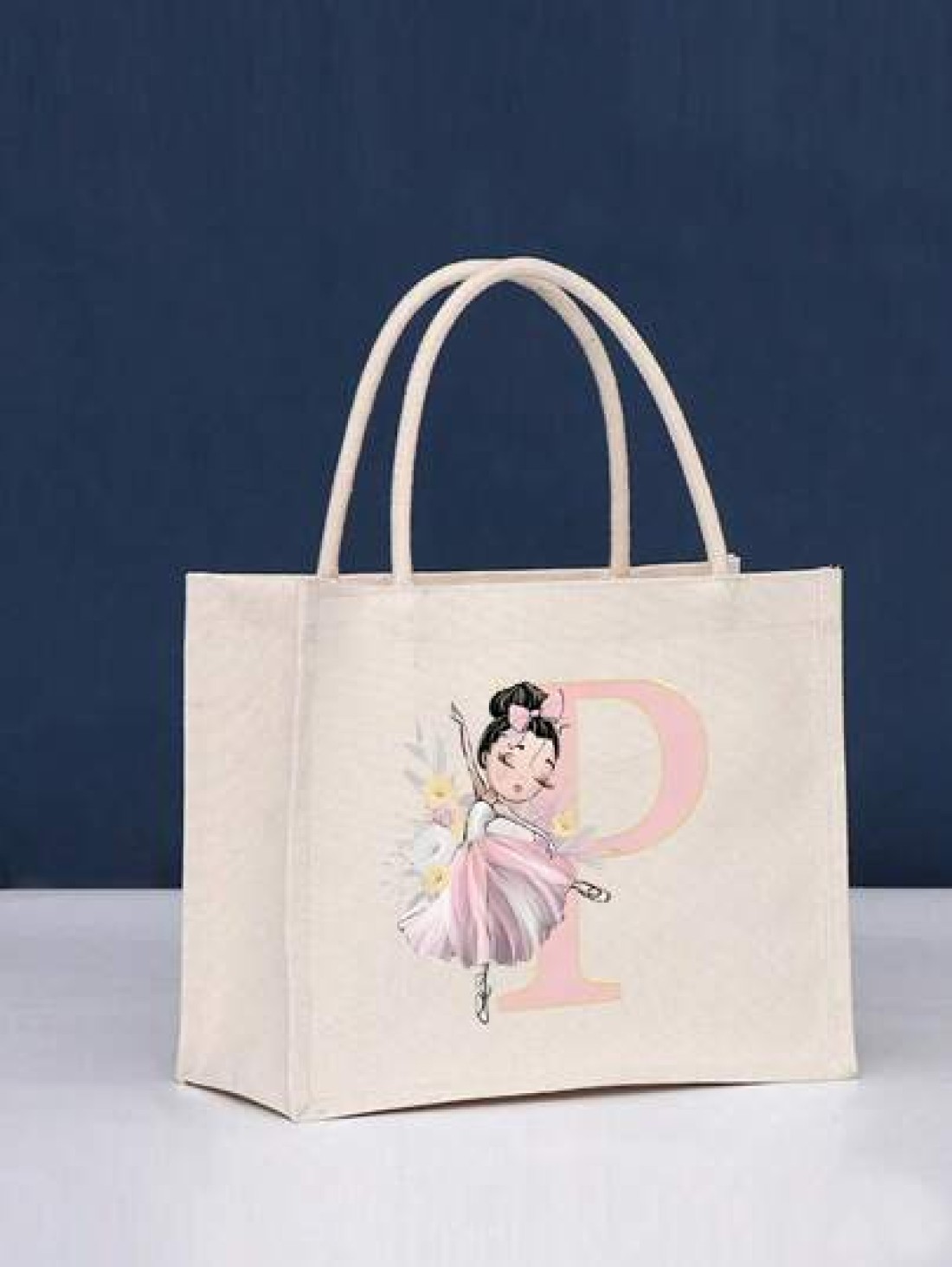 1 Piece Dancing Girl Printed Handbag Shoulder Bag Holiday Gift Bag Square Bag Storage Bag Shopping Bag Multifunctional Lightweight Daily Travel Vacation College Outdoor Shopping Supermarket Classic Si