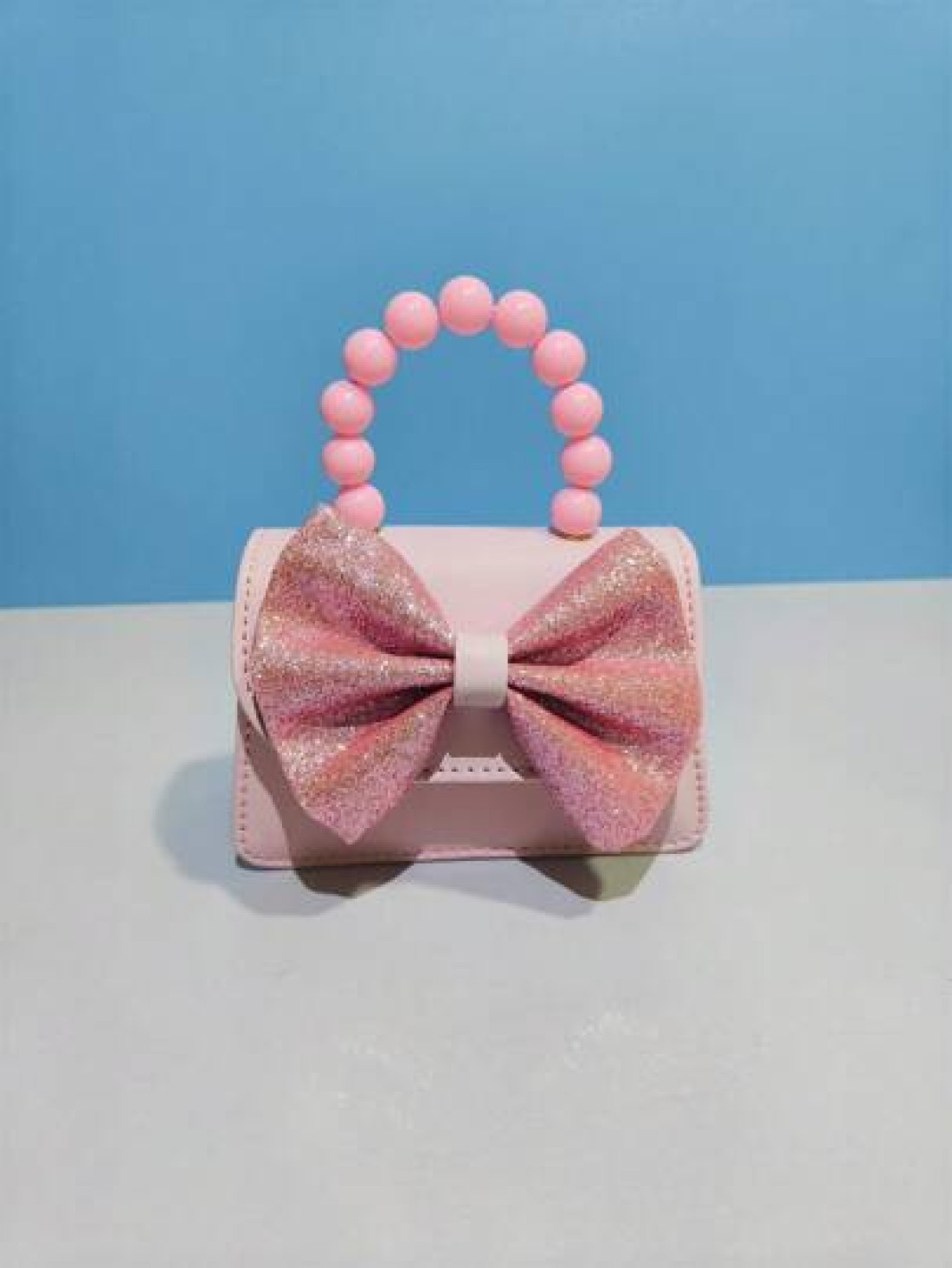 Children s New Pearl Handheld Bag Festival Gift PU Leather Bowknot Fashion Mini Princess Handbag For Little Girls Coin Purse Mini Shoulder Bag
