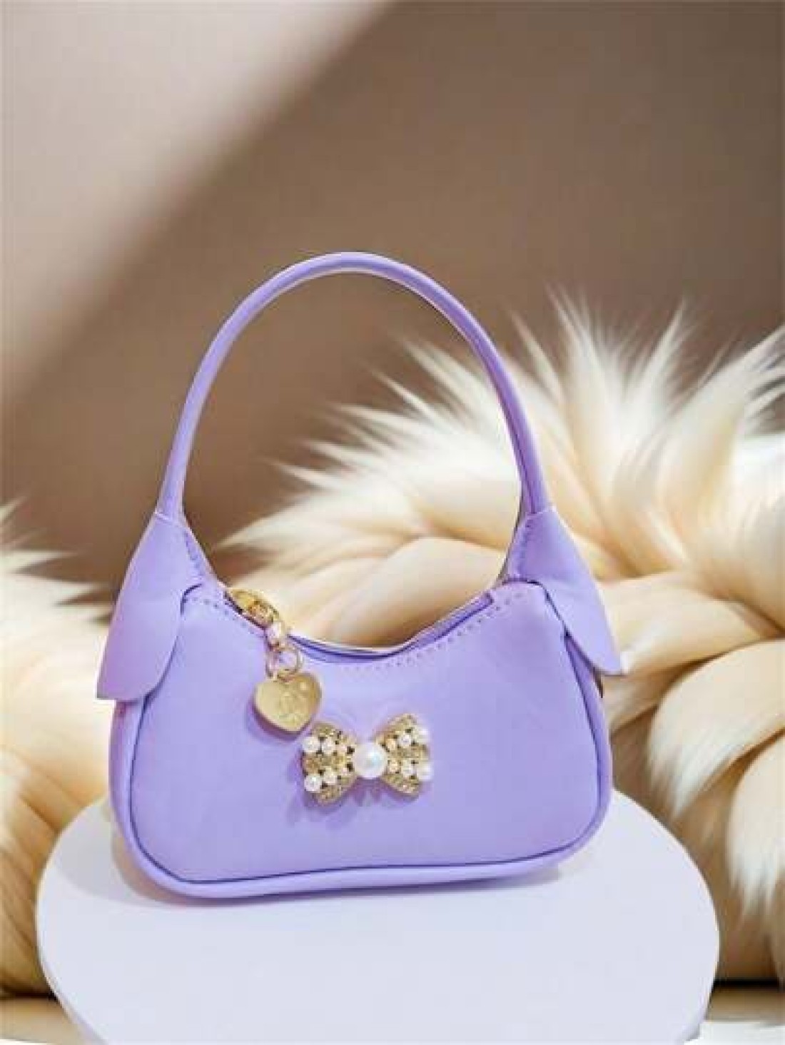 Rhinestone Pearl Bow Decor Girls Handbag New Autumn Winter Fashion Kid s Mini Bag Princess Style Coin Purse Cute Tote Bag Christmas Gift Birthday Present Candy Bag Lipstick Case Accessory Pouch Snack