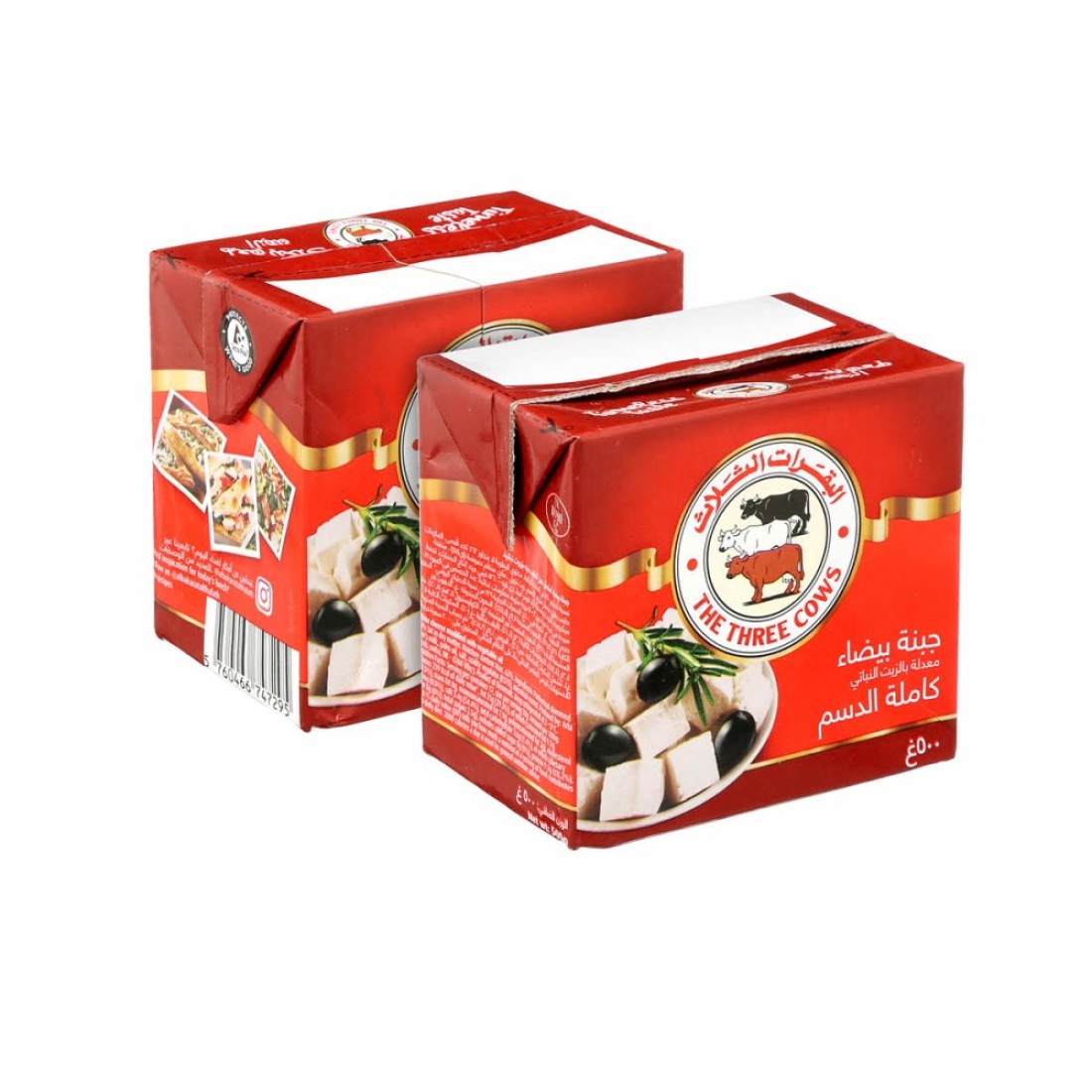 THE THREE COWS FETA CHEESE RED 2X500GM