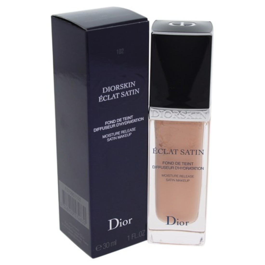 Dior Diorskin Eclat Satin 102 Porcelain Foundation 30ml