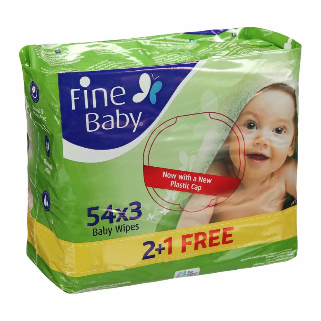 WET WIPES FINE BABY 054 SHEETS 1 PLY