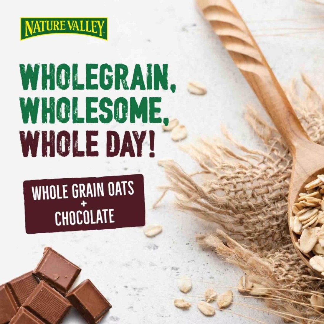 Nature Valley Crunchy Oats and Chocolate Granola Bars, 21g Pack of 20