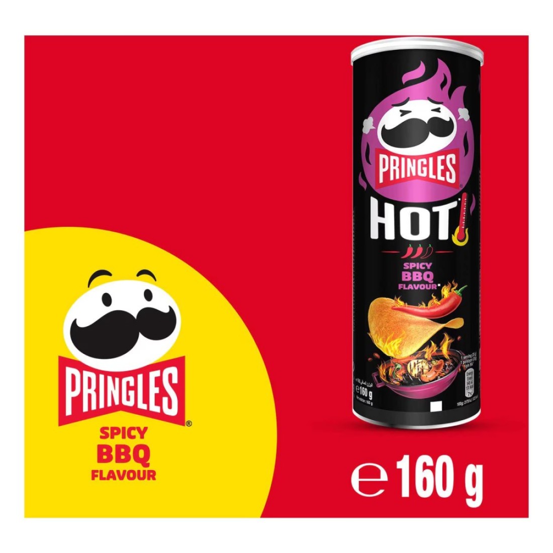 Pringles Hot Spicy BBQ Flavour Potato Chips 160g