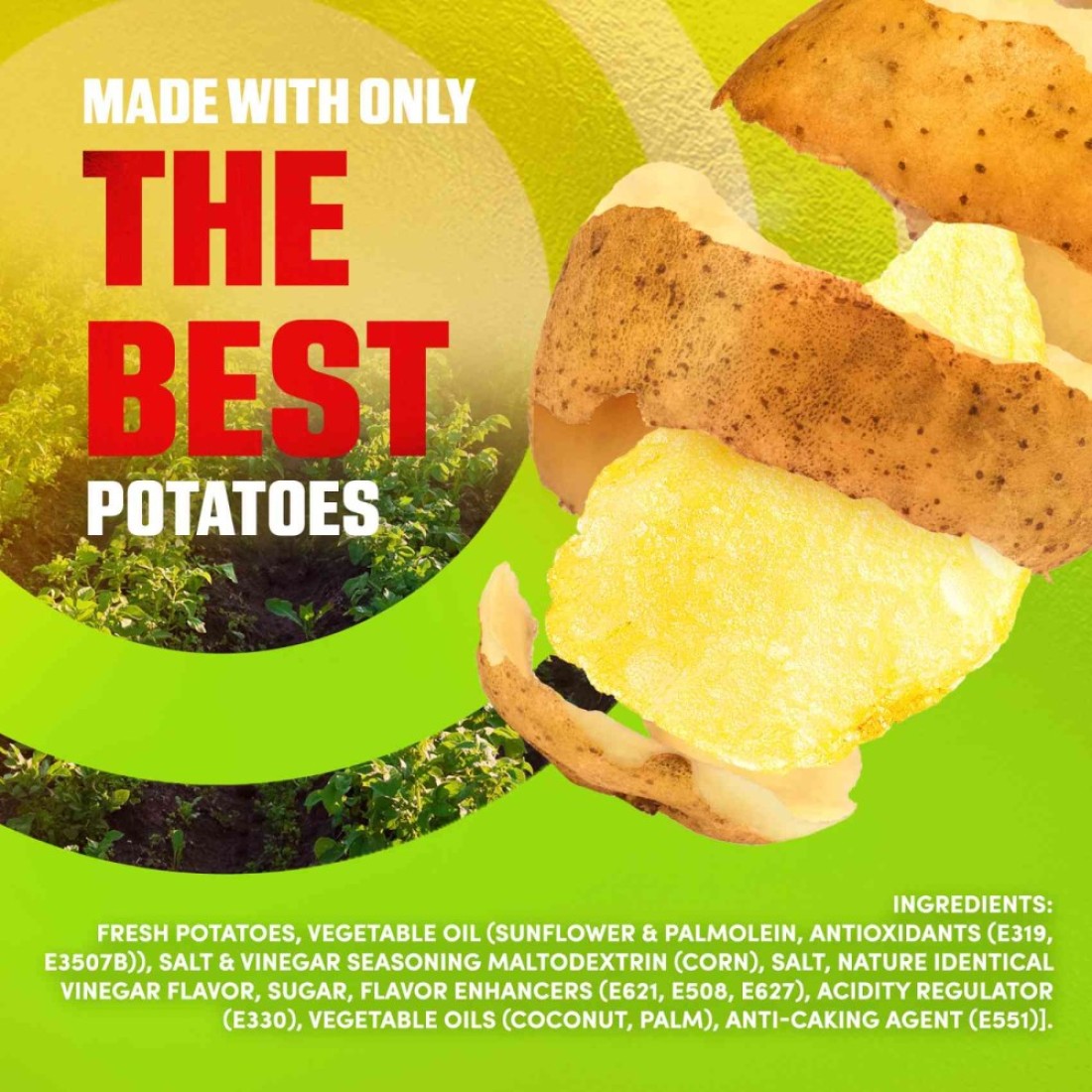 Lay&#39;s Salt And Vinegar Flavoured Potato Chips 12g Pack of 21
