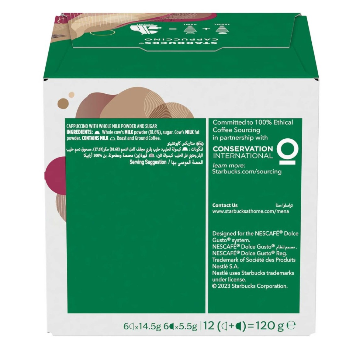 Starbucks Cappuccino Dolce Gusto Coffee Pods 12 Pods