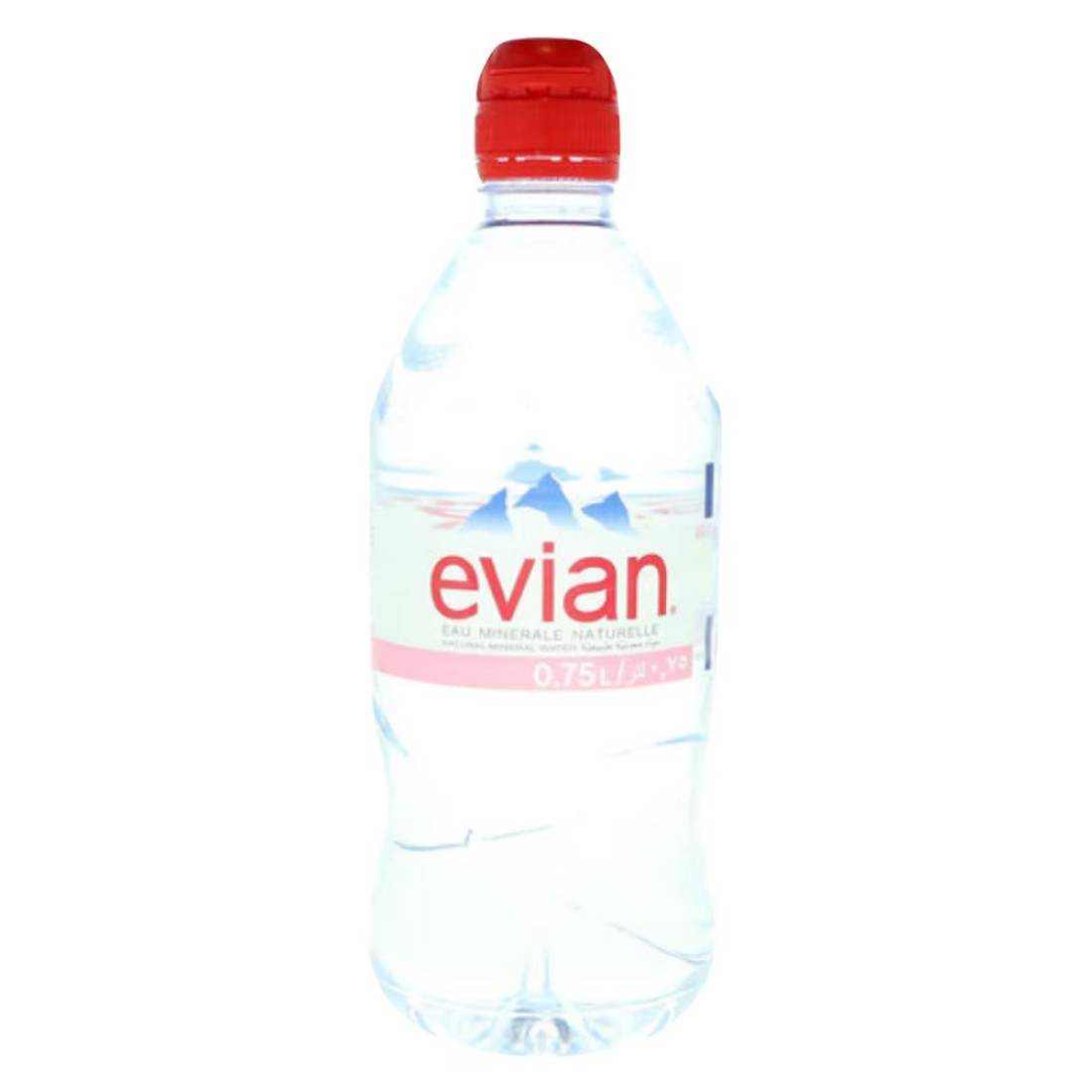 evian Recycled Bottles Natural Mineral Water 750ml Sports Cap