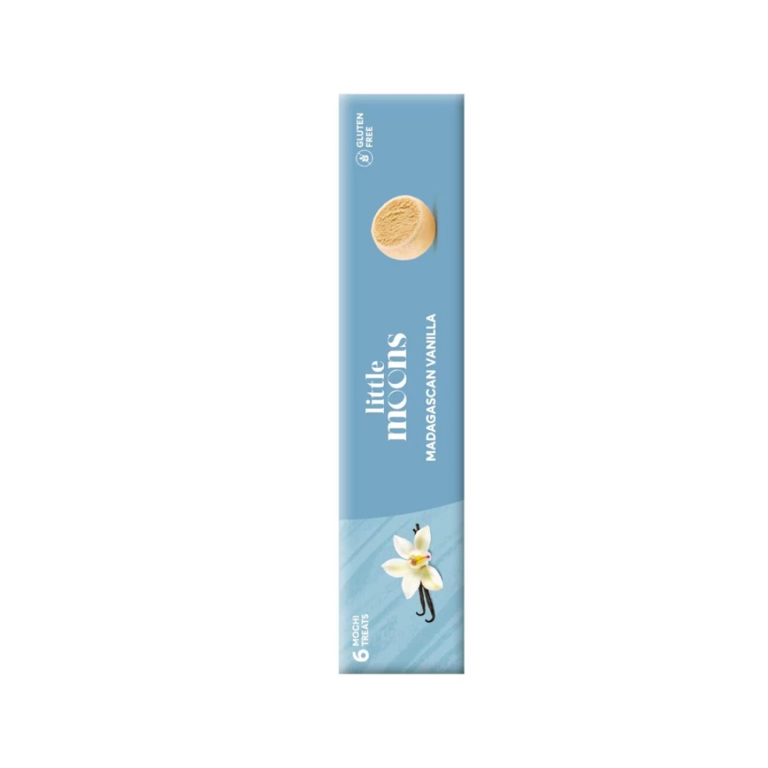 Little Moons Madagascan Vanilla Soft Mochi And Gelato Ice Cream 32g Pack of 6