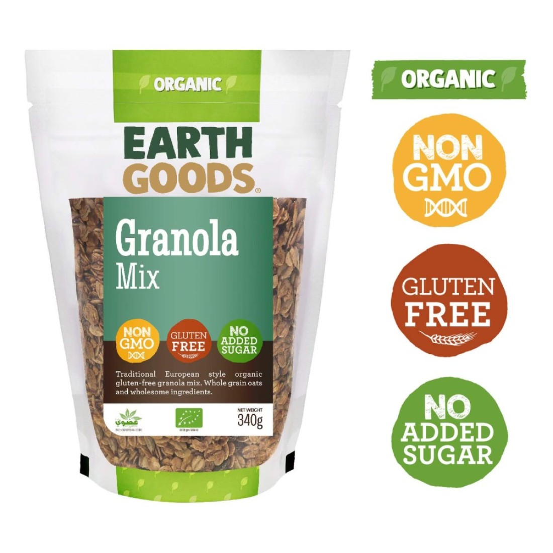 Earth Goods Organic Gluten Free Granola Mix 340g