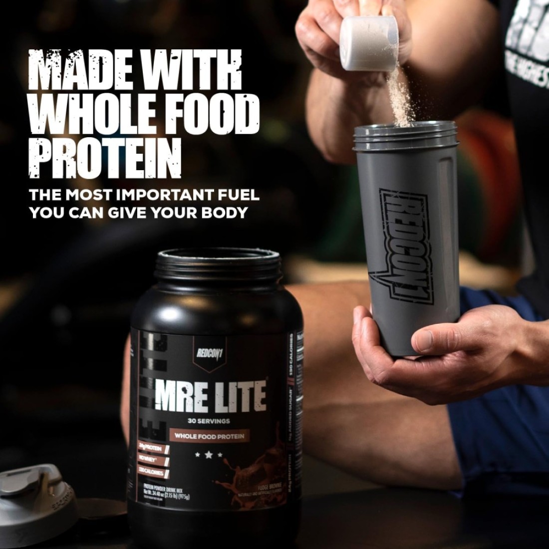 REDCON1 Redcon1 Mre Lite (Strawberry Shortcake) 30 Servings, Animal Based Protein, Contains No Whey, No Bloating, Keto Friendly, 2G Sugar, 24G Protein Protein Meal Replacement By