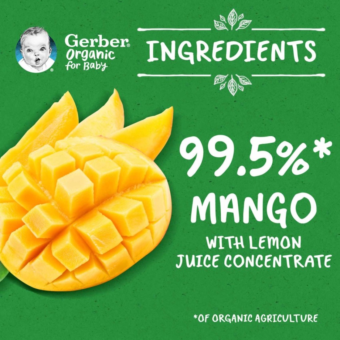 Gerber Organic with Mango, 90g, Pack of 4