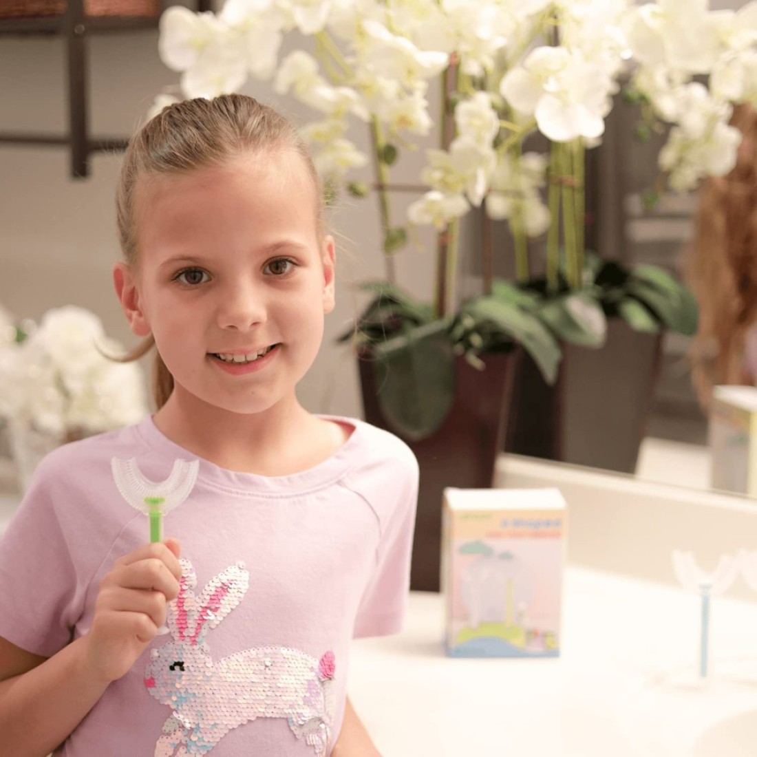 LEPGIFE U Shaped Kids Toothbrush 4 Pack UType Whole Mouth Toothbrush for Kids Age 610