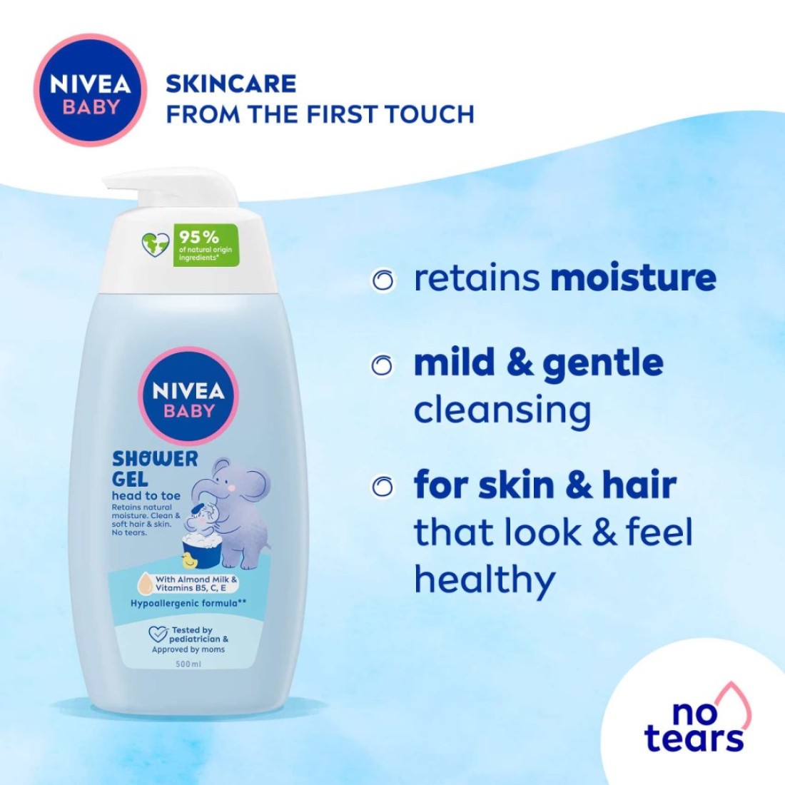 NIVEA Baby Head To Toe Shampoo &amp; Bath Calendula Extract 500ml