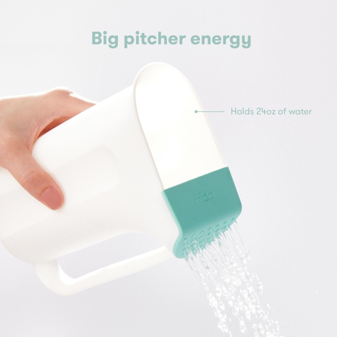 Frida Baby Control The Flow Bath Rinse Cup Rinser Cup to Wash Hair Body Rinser Cup for Bath Time with Easy Grip Handle Removable Rain Shower
