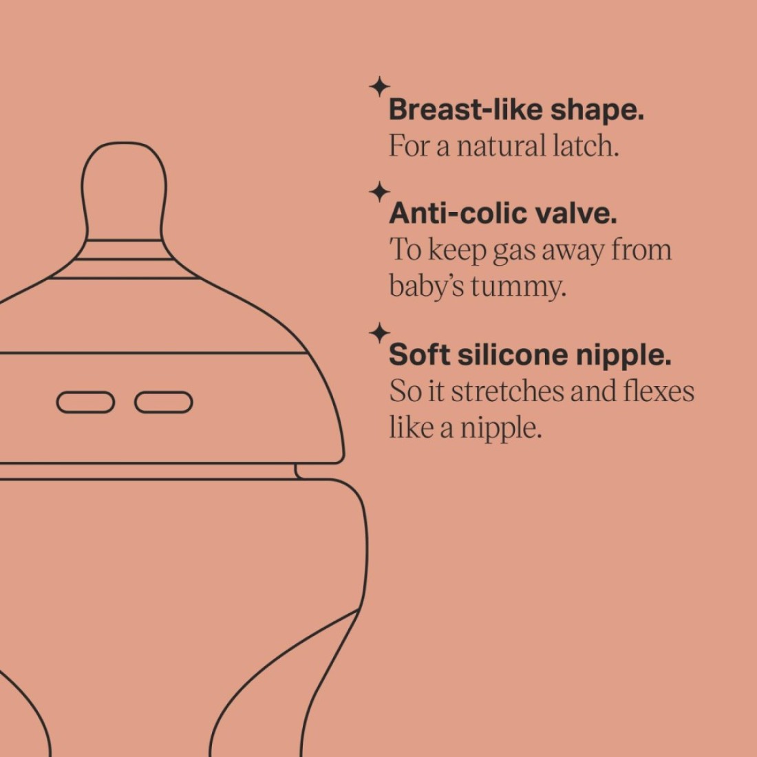 Tommee Tippee Natural Start AntiColic BPA Free Baby Bottles 9oz SlowFlow BreastLike Nipple for a Natural Latch Designed for Seamless Transitions Between Bottle and Breast Fiesta Pack of 6