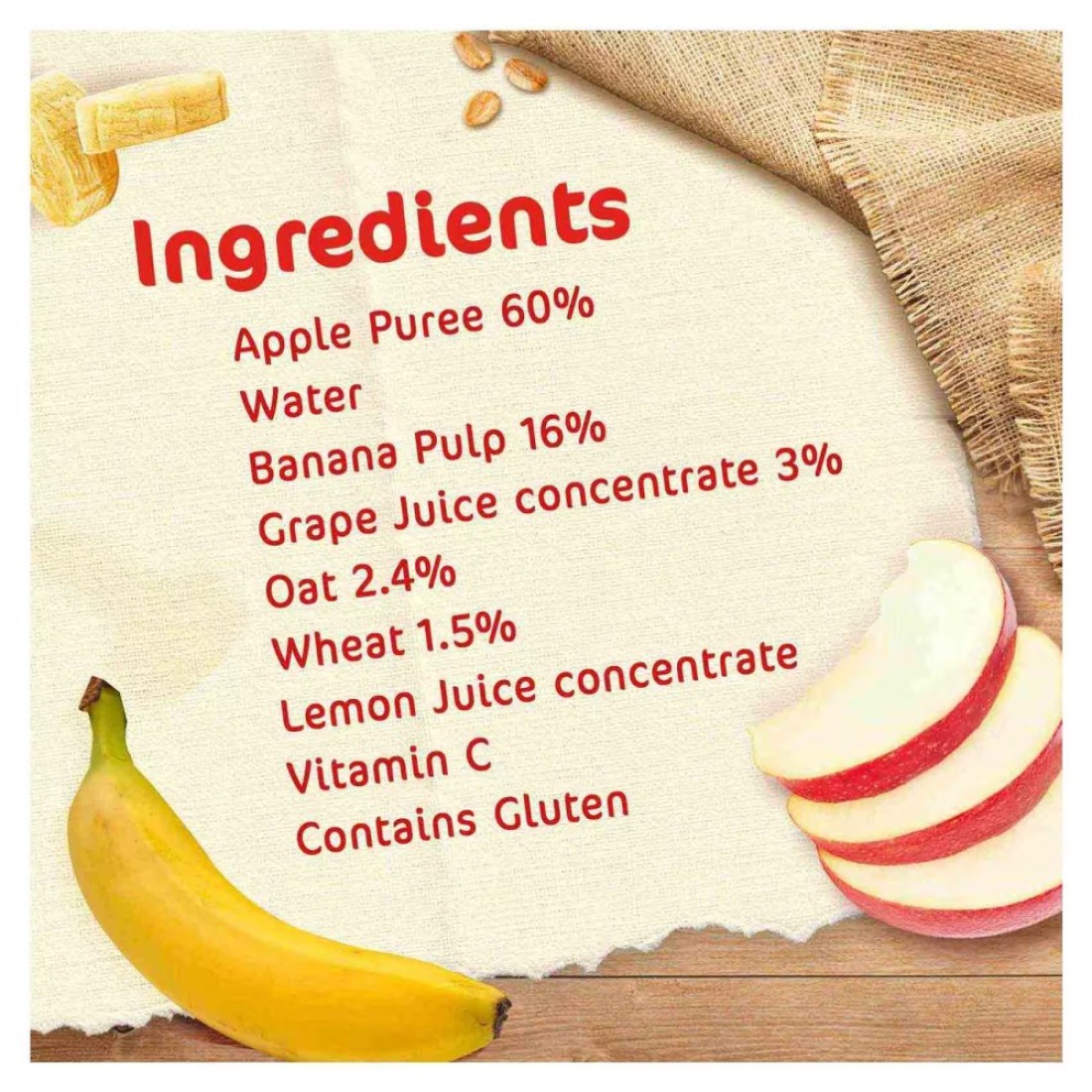 Nestle Cerelac My 1st Fruit and Cereal Blend Banana Apple and Oats Puree, from 6 Months, 90g Pack of 4