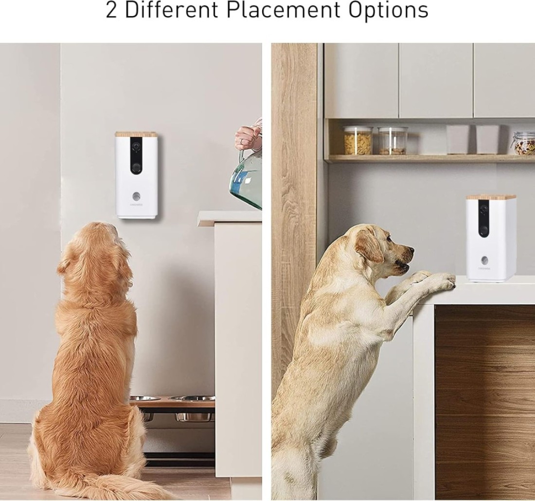 DOGNESS Smart Pet Camera: Dog Camera with Treat Dispenser and Phone App for Pet Viewing, Full HD WiFi Night Vision, Two Way Audio and Video, Cat and Dog Monitor(2.4Ghz Only)
