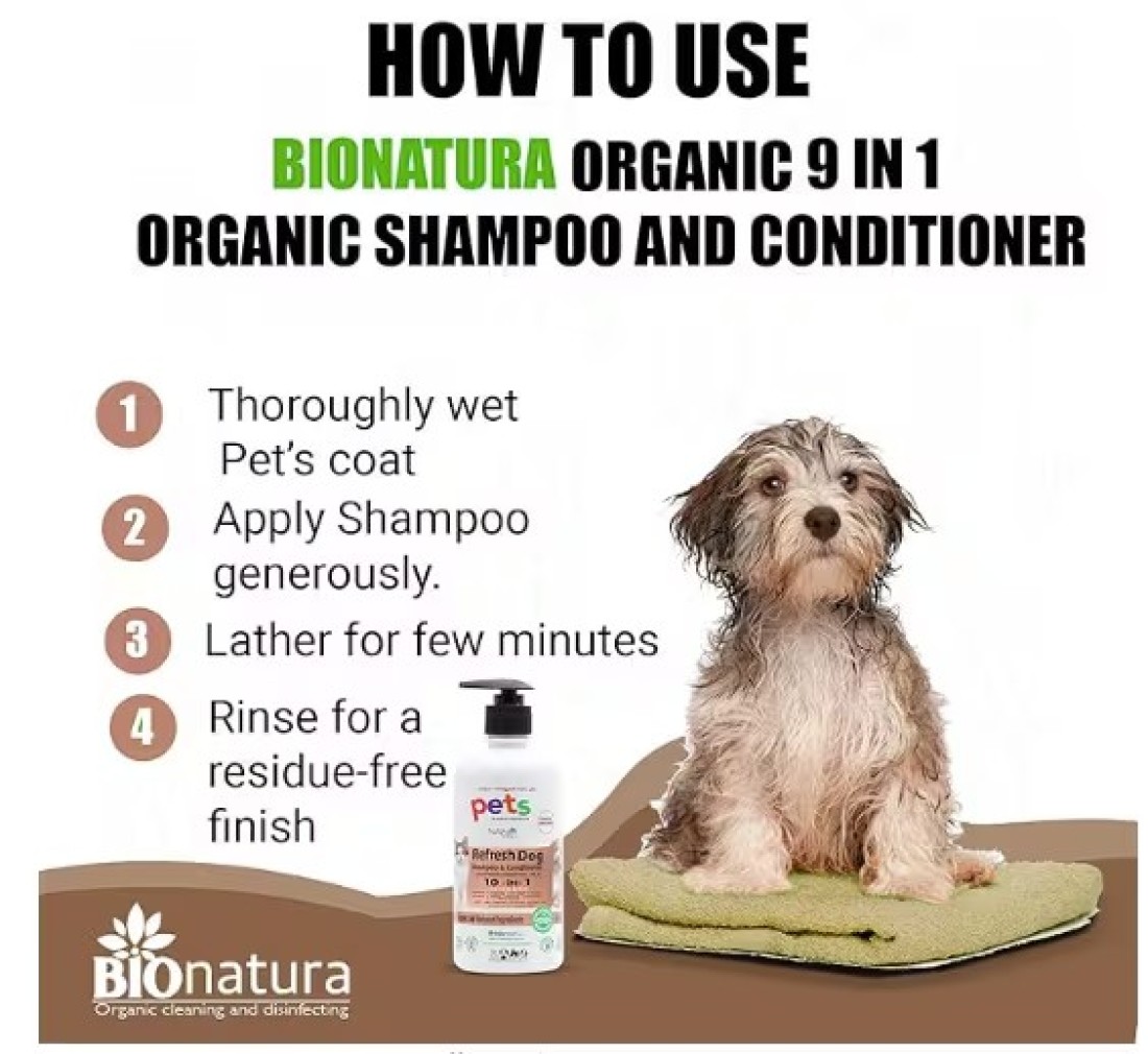 Bionatura Refreshing Dog shampoo and conditioner 500gm