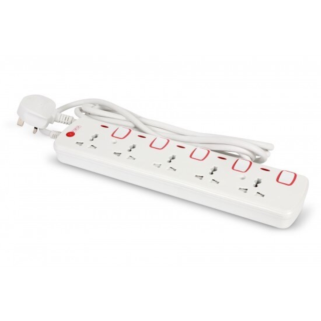 AFRA Universal Extension Cord, 5Way, 5 Universal Sockets, 5 Meter Cable, Easy Set-Up &amp; Storage, Shockproof, 250V, AF-005EXRD-5MT, With 2 Years Warranty