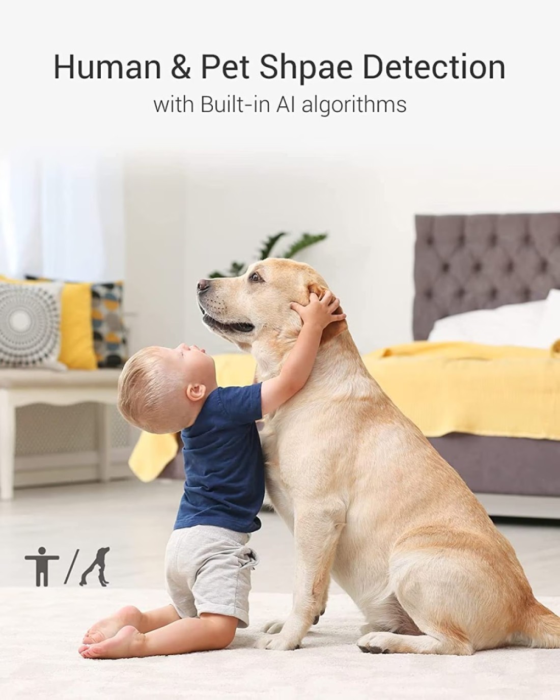 EZVIZ 2K+ AI Security Camera Indoor, AI Powered Human/Pet/Crying Detection, Starlight Colour Night Vision, Auto-Zoom Tracking, Two-way Audio&amp;Calling, 2.4G/5G WiFi, SD Card/Cloud Storage(C6)