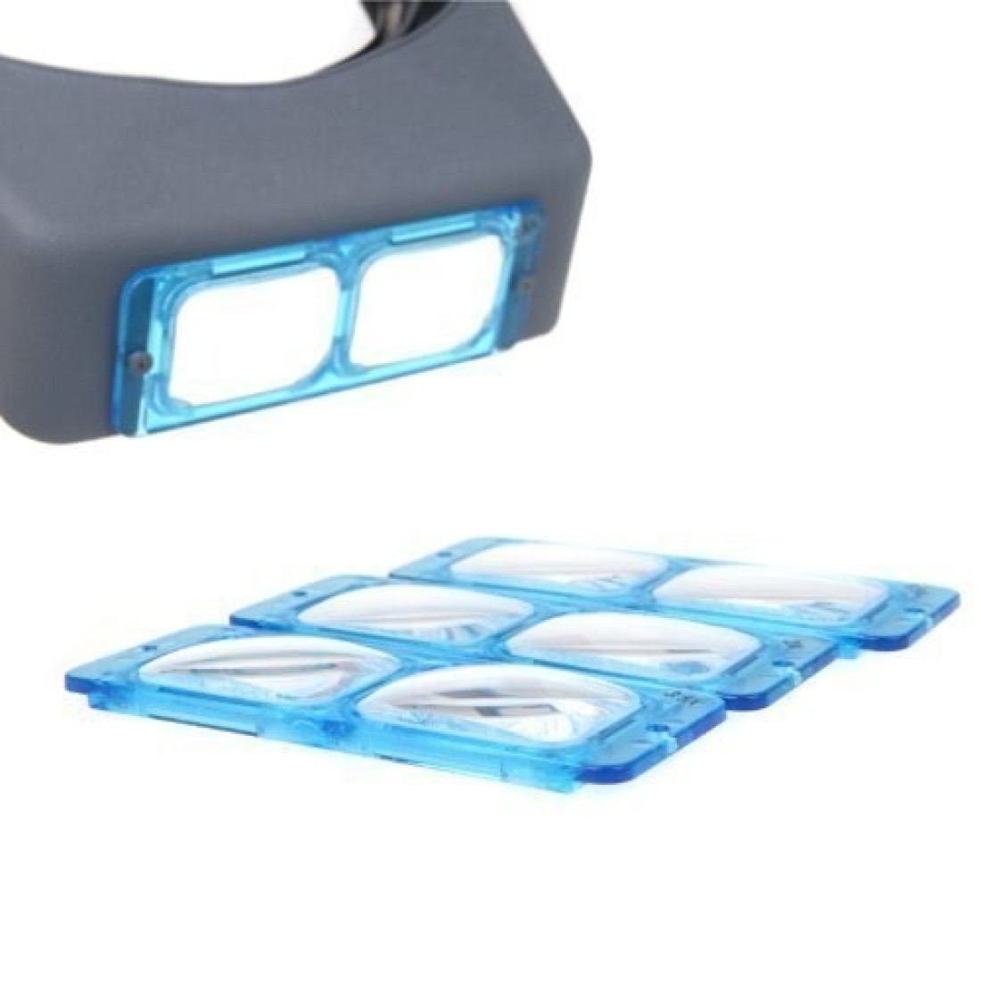 PHYHOO Headband Magnifier Binocular Magnifying Glass Jewelry Magnifiers Headmounted Double Lens Reading Jewelers Tools Head Wearing 4 Magnifications