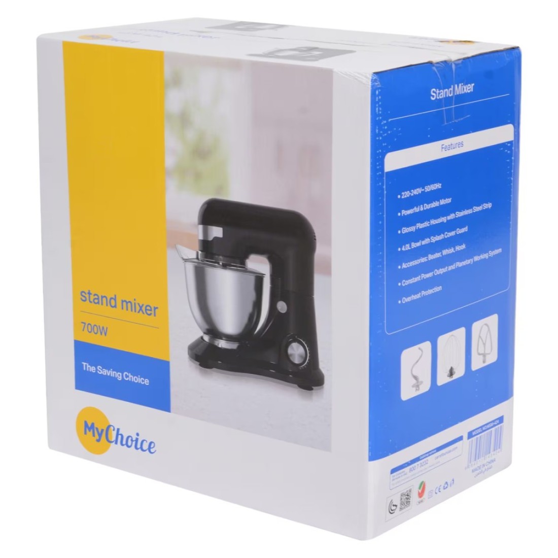 MyChoice Stand Mixer Kitchen Machine MSM-424 Black and Silver 700W