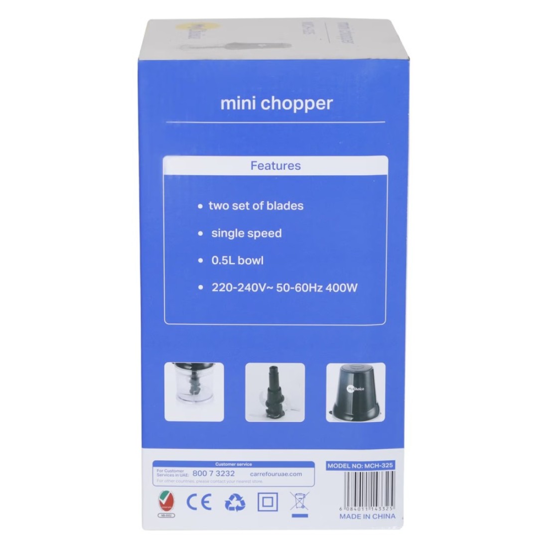 MyChoice Mini Chopper MCH-325 Black 0.5L 0.9kg
