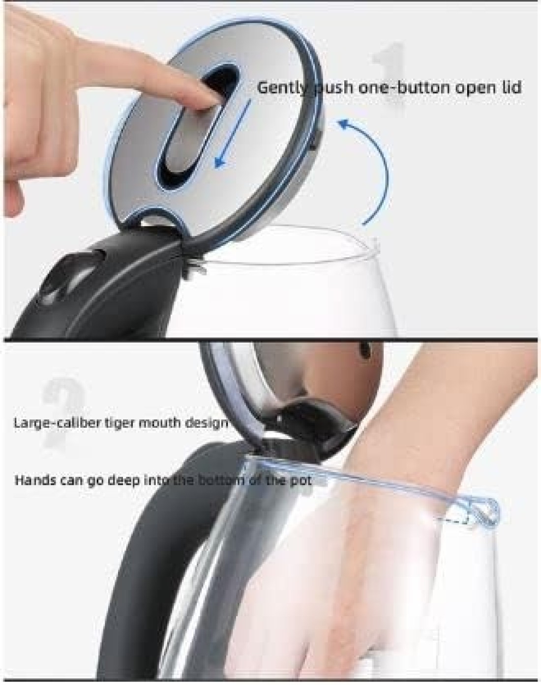 GStorm High Borosilicate Glass and Stainless Steel + ABS 2.0 L Electric Kettle