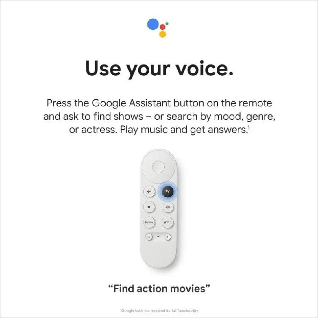 Google Chromecast With Google TV HD, Snow