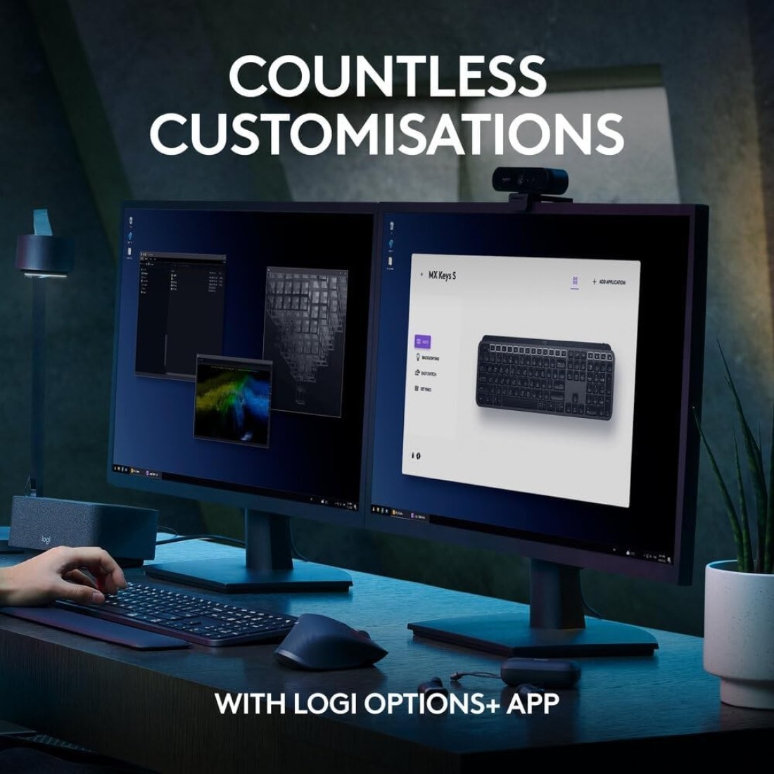 لوحة مفاتيح MX Keys S المتقدمة اللاسلكية المضيئة (الجرافيت) لوحة مفاتيح تخطيط إنجليزية دولية أمريكية لأجهزة الكمبيوتر التي تعمل بنظام Windows وLinux وChrome وMac